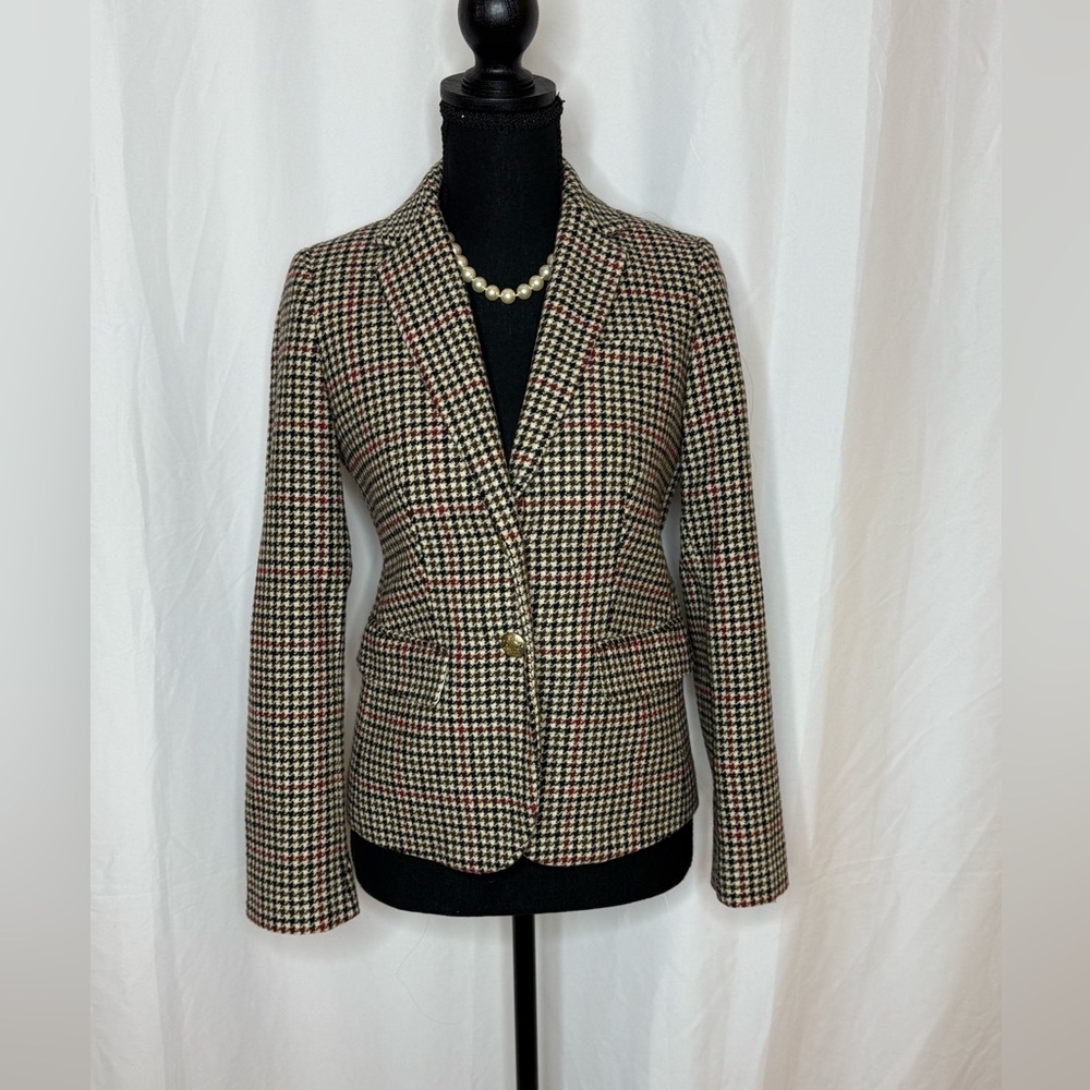 NWOT J. Crew Women's Houndstooth Blazer